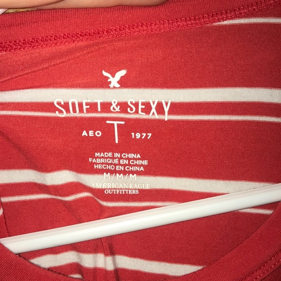 💫2/30$ 💫AE Soft & Sexy Striped Tee - Picture 2 of 2